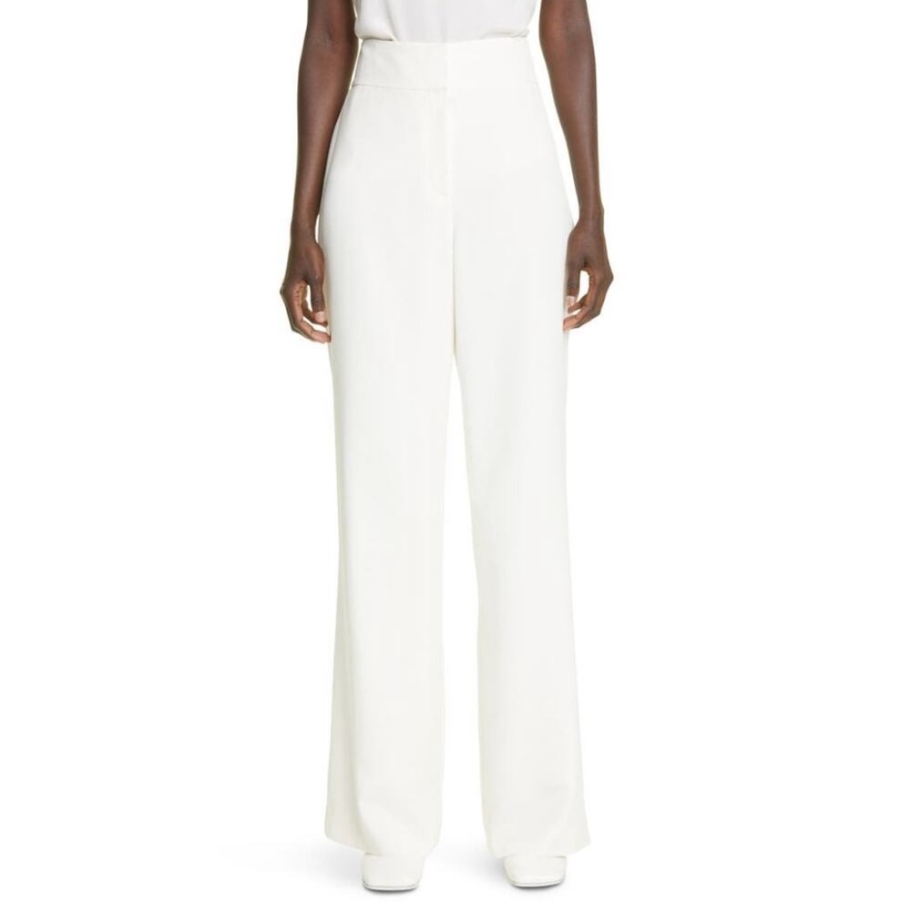 Lafayette 148 New York Silk Wide Leg Trousers Sz 4